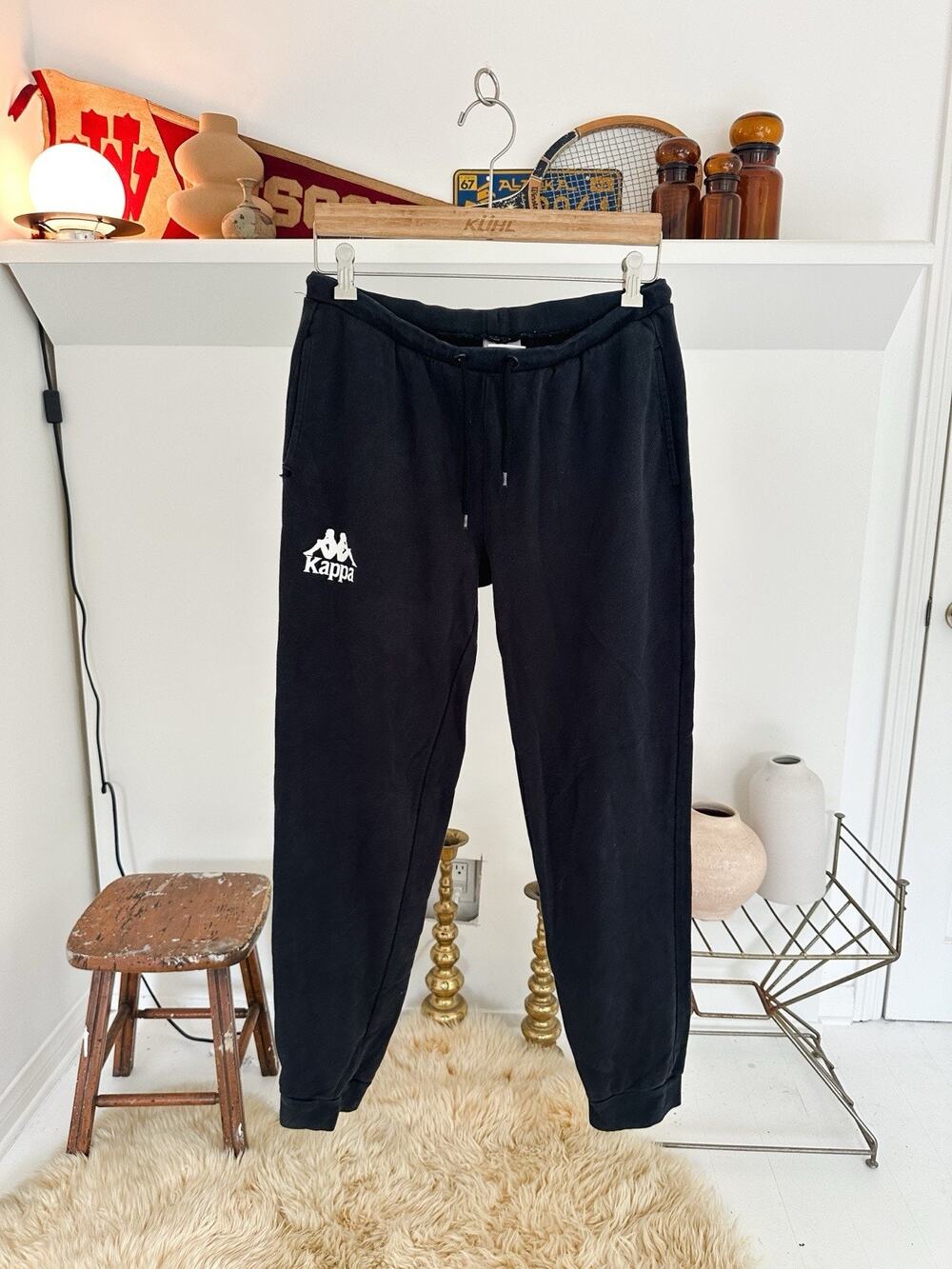 Kappa Black Sweatpants Large